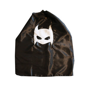 Pow Superhero Cosplay Costume Combo-<b>Black</b> Tee & <b>Cape</b> - Product Image 2