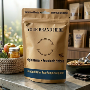 Sachet d'emballage alimentaire en Mylar plastique de qualité alimentaire, refermable, imprimé sur mesure, avec fermeture éclair, pour pop-corn et snacks, fabriqué en usine OEM - Product Image 3