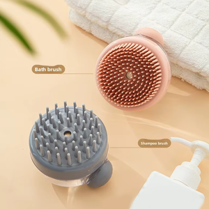 Silicone Dog Bathing & <b>Massage</b> Brush Multifunctional Shower Gel Holder Skin-Friendly Cleaning Brush - Product Image 4