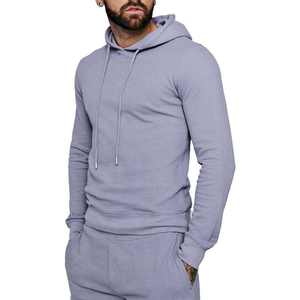 Conjunto Deportivo de Invierno para Hombre de la Mejor Calidad, Sudadera con Capucha Holgada y Transpirable con Cintura Elástica y Pantalones Cortos hasta la Rodilla de Felpa de Algodón - Product Image 3