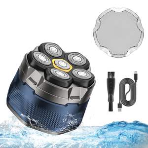 Afeitadora Eléctrica Rotativa para Hombre, Recargable, Uso en Seco/Húmedo, Recortadora de Pelo con Cinco Cuchillas, Idioma de Funcionamiento Alemán, Resistente al Agua IPX7, con Pantalla - Product Image 1