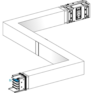 Para Schneider Electric KSA1000DZCG43F CANALIS-ZED-Fire Barrier, giro a la izquierda y a la derecha, conductos y accesorios A B C M-TO-M - Product Image 1