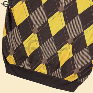 Y2K Vintage Quarter Zip Sweater Brown & Yellow Pullover Sudadera para hombre Ropa informal Streetwear Diseño clásico de gran tamaño - Product Image 6