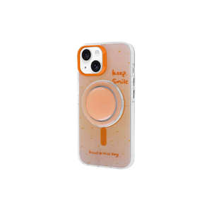 Funda de Silicona Netzy Luxury Compatible con Magsafe para iPhone 15 con Pop Socket Desmontable, Estilo Moderno de Tiktok, Color Naranja - Product Image 1