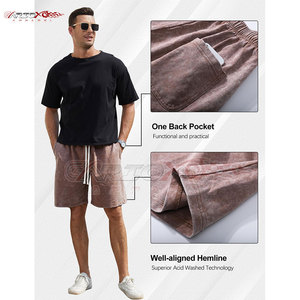 Pantalones Cortos Clásicos de Lona con Lavado Ácido para Hombre, 100% Algodón, Corte Casual, Secado Rápido, Alta Calidad, para Uso Diario - Product Image 2