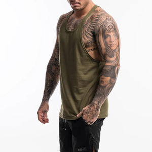 Mens <b>Sleeveless</b> Tank <b>Top</b> 100% Cotton Custom Logo Printing OEM Support Lightweight Comfortable for Gym or Street Wear Tank <b>Top</b> - Product Image 3