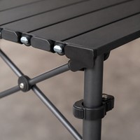 Table de pique-nique carrée en acier inoxydable pliable pour jardin et extérieur