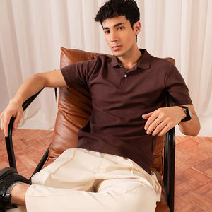 Polo de verano 1005 algodón personalizado para hombre, camiseta de secado rápido, moda de negocios, manga corta, transpirable, ODM Golf con logotipo personalizado - Product Image 1