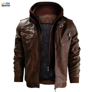 Top Hot Premium Quality Customized Logo Printing 2022 Winter Wear <b>Men</b> <b>Leather</b> <b>Jacket</b> in Different Colors - Product Image 2