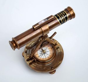 Handmade Brass Nautical Alidade <b>Compass</b> With Adjustable Sighting Arm Perfect For Navigation And Vintage Home Decor Display - Product Image 2