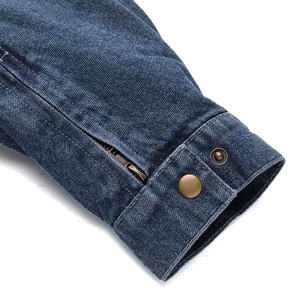 Chaqueta Vaquera de Color Sólido de Alta Calidad para Hombre, Ropa de Invierno, Estilo Urbano, Chaqueta de Algodón OEM para Hombre - Product Image 4