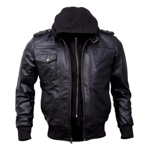 Chaquetas de Cuero para Hombre de Alta Calidad OEM, Talla Personalizada, a la Moda, Impermeables, Resistentes al Viento, Transpirables, para la Temporada de Invierno, Nuevas - Product Image 3