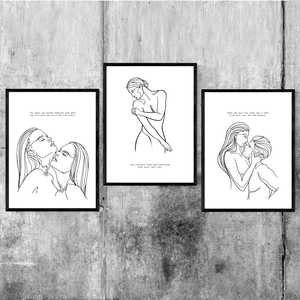 Juego de 3 impresiones artísticas de Madeleine Line-Art - Product Image 6