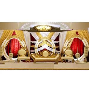 ตกแต่งเวทีแต่งงานด้วยแผงวงรีแผงฉากหลังเวทีแต่งงานตกแต่งเวทีงานแต่งงาน - Product Image 1