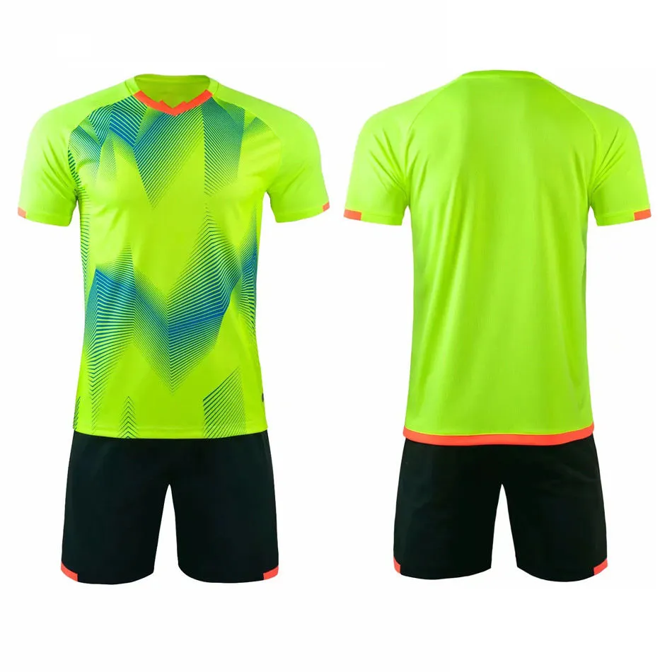 New Custom Own Design Soccer Uniforms Set With Jersey Customized Quick Dry Sublimation Logo Sports Football Kits for Adults