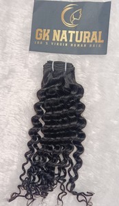 Extensiones de cabello humano rizado birmano natural, cabello Remy indio, donante único para niñas y mujeres con aumento de volumen - Product Image 2