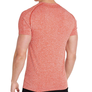 Camiseta de gimnasio de entrenamiento para hombres 100% algodón Spandex de secado rápido y transpirable con diseño de logotipo personalizado camiseta para hombres - Product Image 3