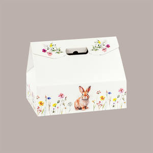 กล่องใส่ดอกไม้สีขาวลายคลาสสิก ขนาด 335x235 สูง 250 มม. ของตกแต่งวันอีสเตอร์ 10 ชิ้น - Product Image 3