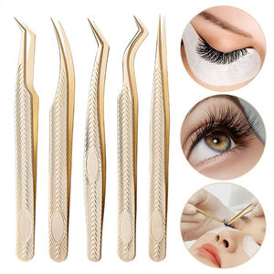 INNOVAMED INSTRUMENTS Meilleure vente pince à cils de qualité supérieure doré Logo personnalisé imprimé pointu personnalisable Service OEM - Product Image 1