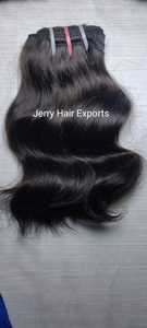 JERRY HAIRS - Cabello Remy Virgen 100% Natural, Cabello Indio de Templo, Trama Doble a Máquina, Paquetes de 100g, Ondulado Suelto y Elástico - Product Image 5