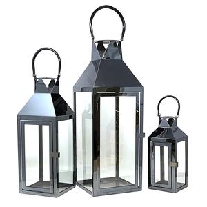 Ensemble de trois lanternes en métal Design traditionnel bougeoir fait à la main lanterne en métal fantaisie décorative de mariage la plus vendue - Product Image 4