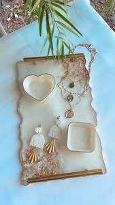 MANTENER LA BANDEJA DE SERVICIO DE EPOXI DE RESINA PERSONALIZABLE CON ESTILO Diseño rectangular para el hogar Restaurante Hotel Bandeja de resina - Product Image 4