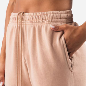 Venta al por mayor logotipo personalizado 350g polar Jogger pantalones fábrica cintura elástica pierna ancha pantalones de chándal gruesos - Product Image 3