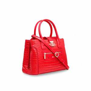 Rojo P36125 Bolso de mano de embrague formal Clásico de moda con decoración de cadena de patrón de concha Hecho de cuero para fiesta de uso diario - Product Image 2