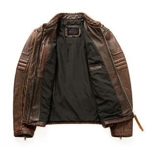 Veste en cuir grande taille de haute qualité pour hommes, vêtements d'extérieur coupe-vent, fermeture à glissière, vêtements de course automobile respirants - Product Image 4