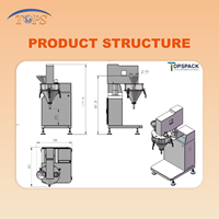 Machine de remplissage de poudre multifonctionnelle 15L de table pour sachets de thé 1G-50G, micro-doseur, remplisseur de poudre sèche à vis sans fin compacte