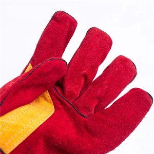 Guante protector de piel de vaca a la abrasión Guantes de soldadura Premium Guante de protección laboral de seguridad - Product Image 6