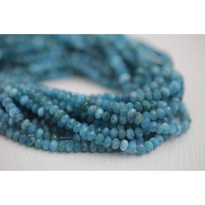 Chaîne de perles facettées en apatite - Product Image 2