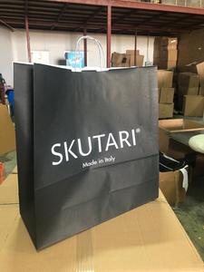 Sacs en papier kraft à poignée plate personnalisés, imprimés et non imprimés, de haute qualité, recyclables, écologiques, logo personnalisé disponible, Turquie - Product Image 3