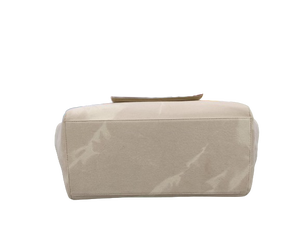 Sac fourre-tout écologique pour dames à la mode Vintage marbre lavage toile broderie perlée deux poignées en cuir fermeture à glissière - Product Image 5