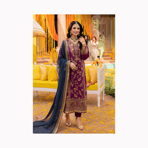 Regal Pakistani Salwar Kameez Lujosamente bordado Vestido de fiesta Calidad Premium Valor inmejorable Colección 2024 - Product Image 6