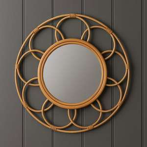 Espejo de pared de bambú con diseño clásico y elegante - Product Image 4