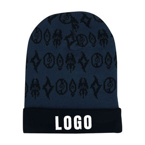 Gorros de Lana 100% Profesionales al Mejor Precio para Invierno, Fabricante Jacquard de Pakistán, Diseña el Tuyo Propio, Unisex, Logotipo Personalizado, Color - Product Image 2