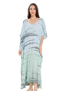 Caftan Maxi <b>Dress</b> Cotton V-neck Long Sleeve Plus Size Maternity Gown Comfortable <b>for</b> <b>Women</b> Breathable Eco-Friendly <b>Vintage</b> - Product Image 4