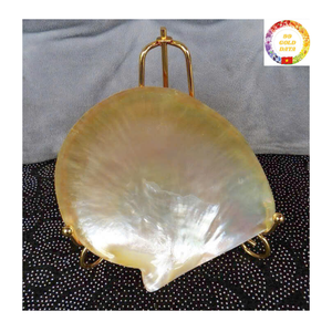 Assiette en nacre de luxe faite à la main, plat de caviar en coquille d'huître naturelle pour une cuisine raffinée et une décoration - Product Image 6