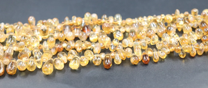 Cuentas de Citrino Natural de Calidad AAA, Lisas, en Forma de Gota, 5x9 mm, Hilo de 14 Pulgadas, Cuentas de Citrino con Orificio de 0.40 mm para la Fabricación de Joyas - Product Image 5