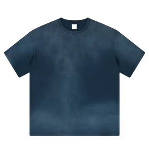 T-shirt en relief respirant pour hommes avec logo et design personnalisés Nouveauté tendance T-shirts délavés à l'acide surdimensionnés OEM - Product Image 3