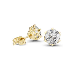 Boucles d'oreilles en diamant de laboratoire 2 CT pour femmes, clarté VVS-VS EF, or 18KT, 14KT, 10KT et argent 925, or rose, or jaune, or blanc - Product Image 4