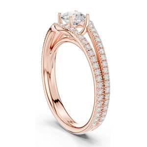 Bague de fiançailles torsadée en diamant de laboratoire rond brillant de 1,25 carat pour femme, clarté VVS-VS EF, or 18 carats, 14 carats, 10 carats et argent 925 - Product Image 5
