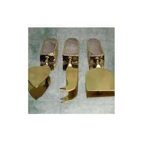 Ensembles de couverts à manche en résine grise en acier inoxydable Ensemble de trancheuses à fromage en acier inoxydable Ensemble d'épandeurs à fromage poli en or - Product Image 1