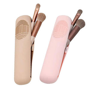 Organizador de Brochas de Maquillaje de Silicona, Moderno y Minimalista, Portátil, Impermeable, Plegable, Estuche para Lápices de Cejas, Bolsa de Almacenamiento - Product Image 1