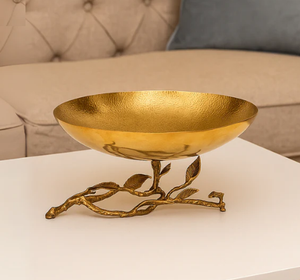 Cuenco Real para Dátiles, Diseño Hecho a Mano, Cuenco Pulido Dorado, Decoración de Mesa para Ramadán, Cuenco de Metal para Servir - Product Image 4