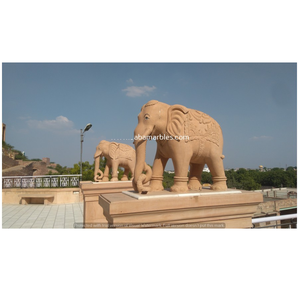 Handcrafted Jodhpur <b>Sandstone</b> Bird Bath Durable Stone Finish Modern Design Eco-Friendly Outdoor Landscape for Courtyard-BABA - Product Image 6