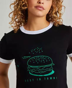 T-shirt en polyester pour femme avec fermeture éclair, motif personnalisé, été, haute qualité, streetwear, respirant, séchage rapide - Product Image 1