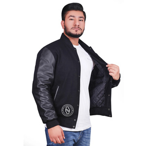 Men's Best Quality Adjustable Letterman Varsity <b>Canvas</b> <b>Jacket</b> Unique Design Stand Collar Winter Pattern Front Logo Finished - Product Image 6