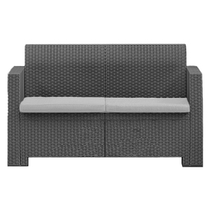 Bica Nebraska Set completo da giardino con finitura Rattan antracite divano cofee Table 2 poltrone da esterno - Product Image 3